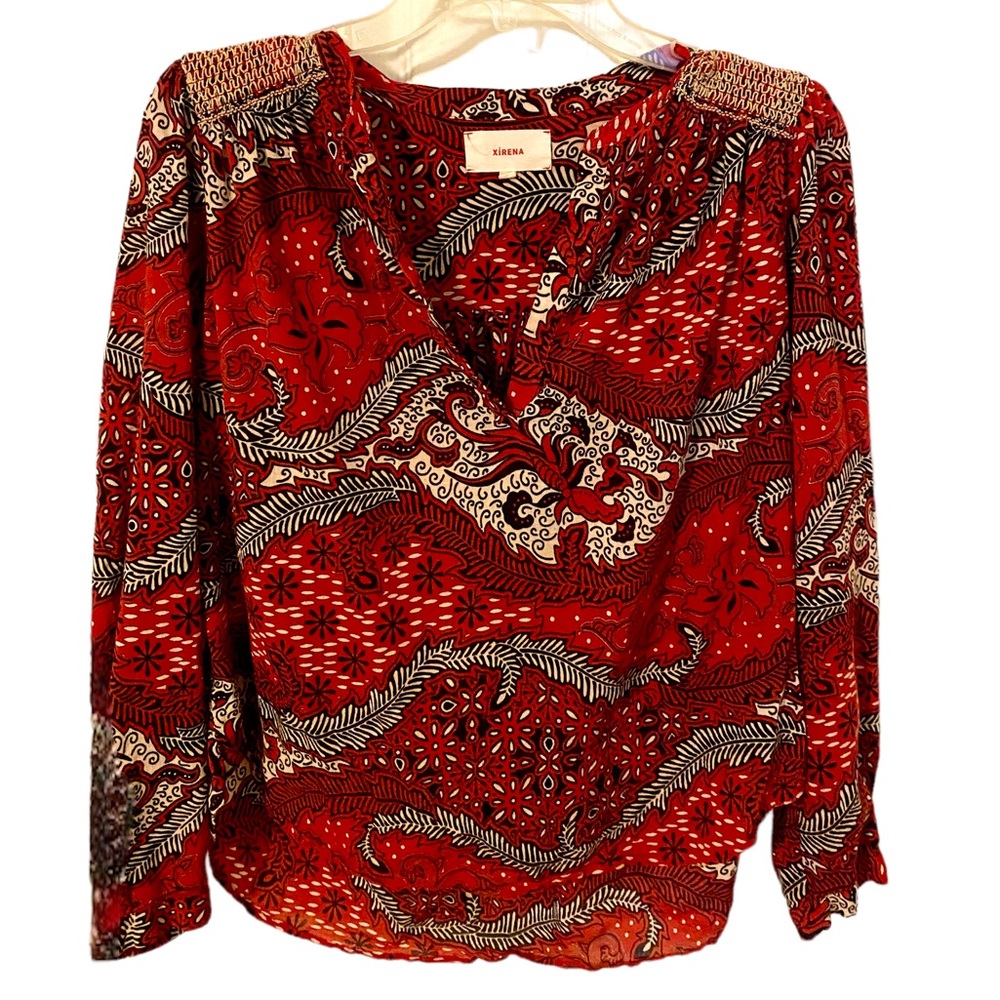 Xirena red blouse